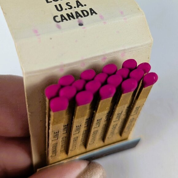 Vintage 50s Cunard Luxury Ocean Liner Matchbook - Picture 5 of 6